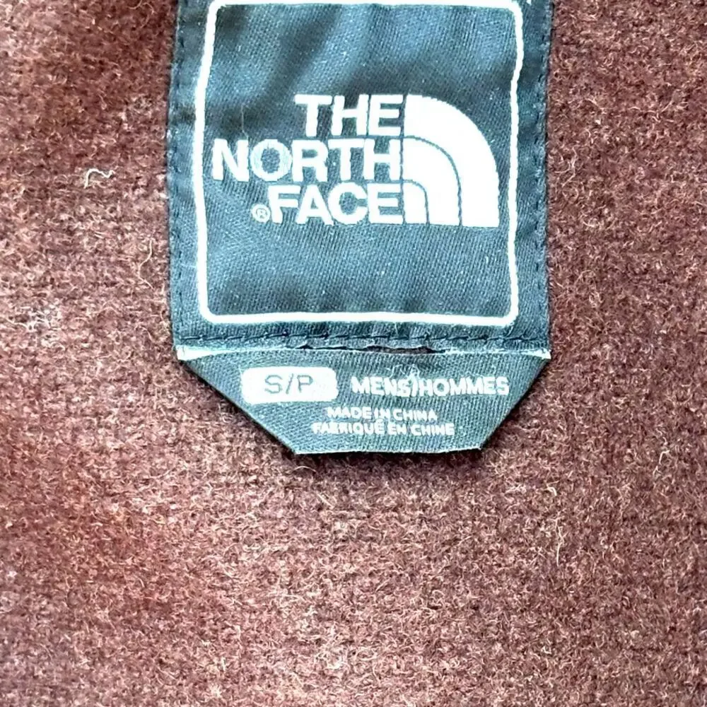 The North Face Buckeye Bomber Jacket Men's Size S Brown Wool Hooded